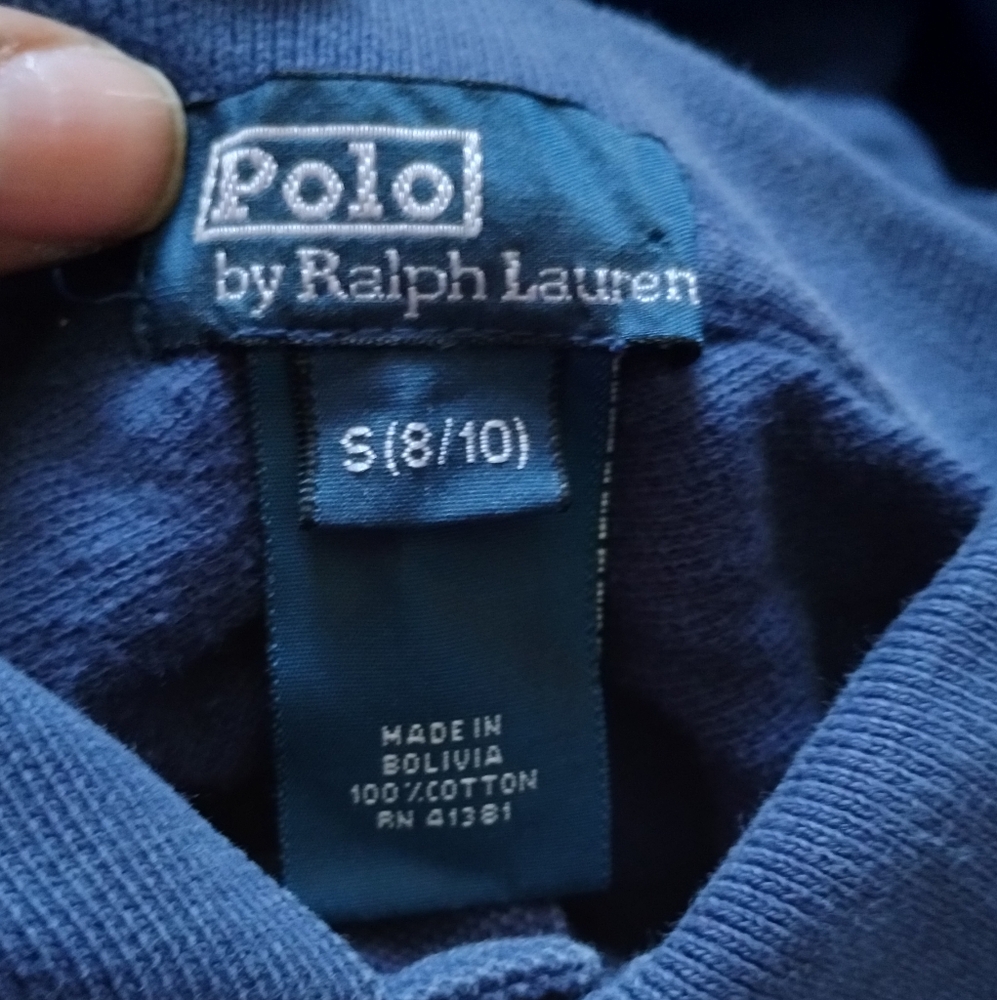 Boy's Size (8-10) Ralph Lauren Navy Polo Shirt